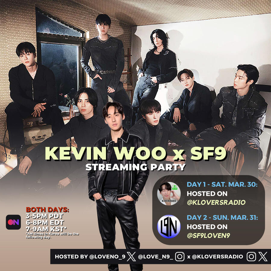 Kevin Woo and SF9 Stationhead Streaming Party