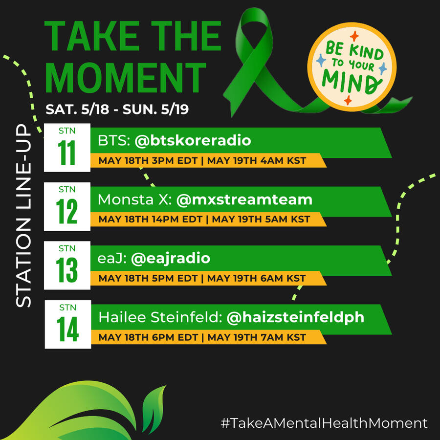 Take the Moment: Mental Health Awareness Month Event on Stationhead