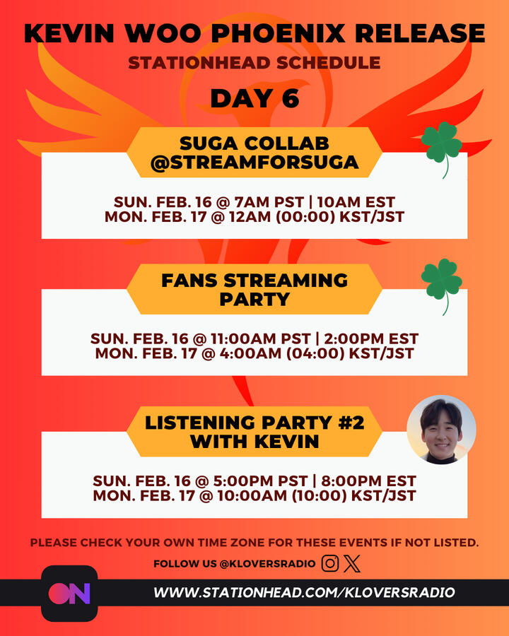 Kevin Woo Stationhead Streaming Party Kevin Woo Stationhead Streaming Party