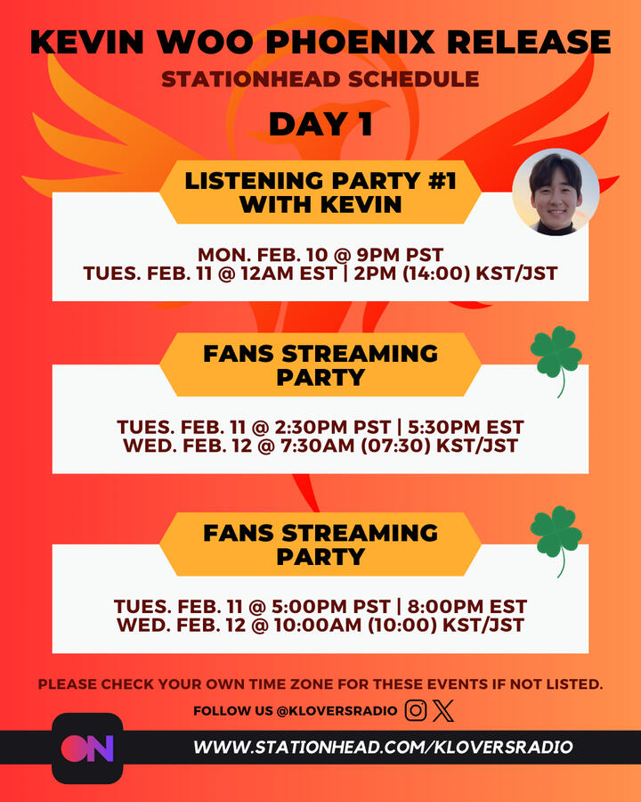 Kevin Woo Stationhead Streaming Party Kevin Woo Stationhead Streaming Party