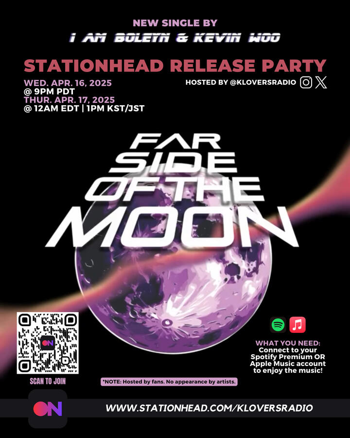 Kevin Woo and I Am Boleyn Far Side of the Moon Single Stationhead Release Party Kevin Woo and I Am Boleyn Far Side of the Moon Single Stationhead Release Party
