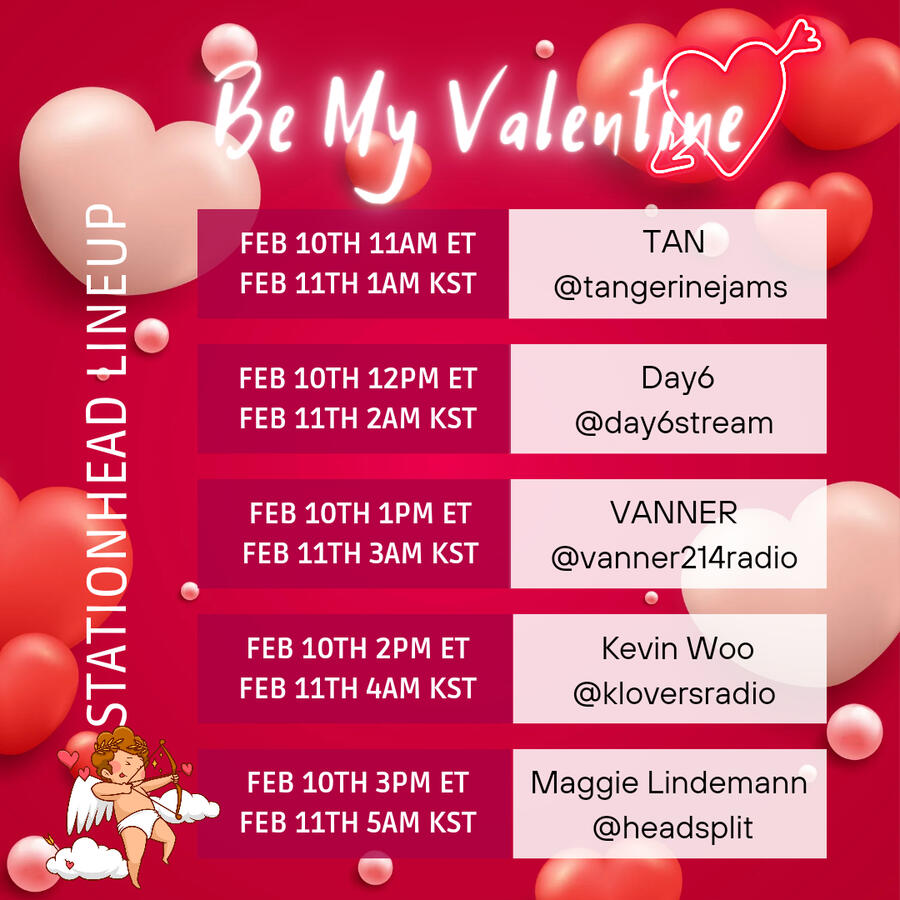 Valentine's Day Group Stations Event Line-up 2 on Stationhead