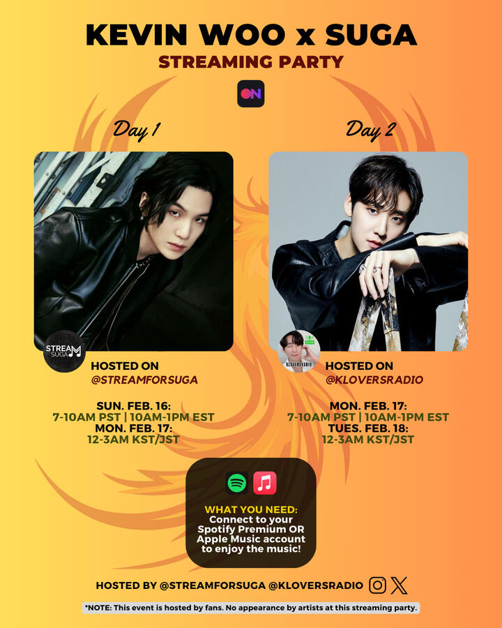 Kevin Woo and Suga Stationhead Streaming Party