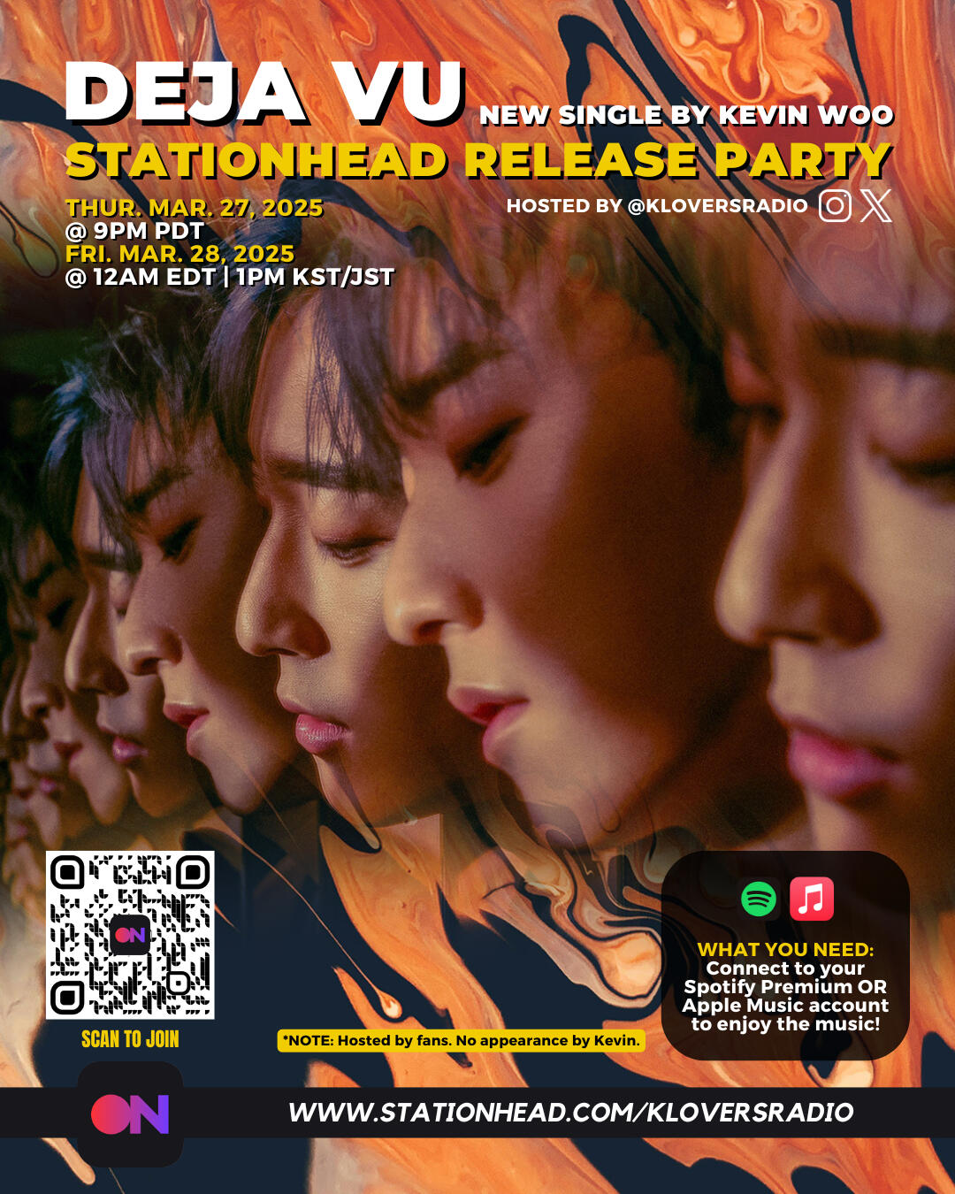 Kevin Woo Deja Vu Single Stationhead Release Party