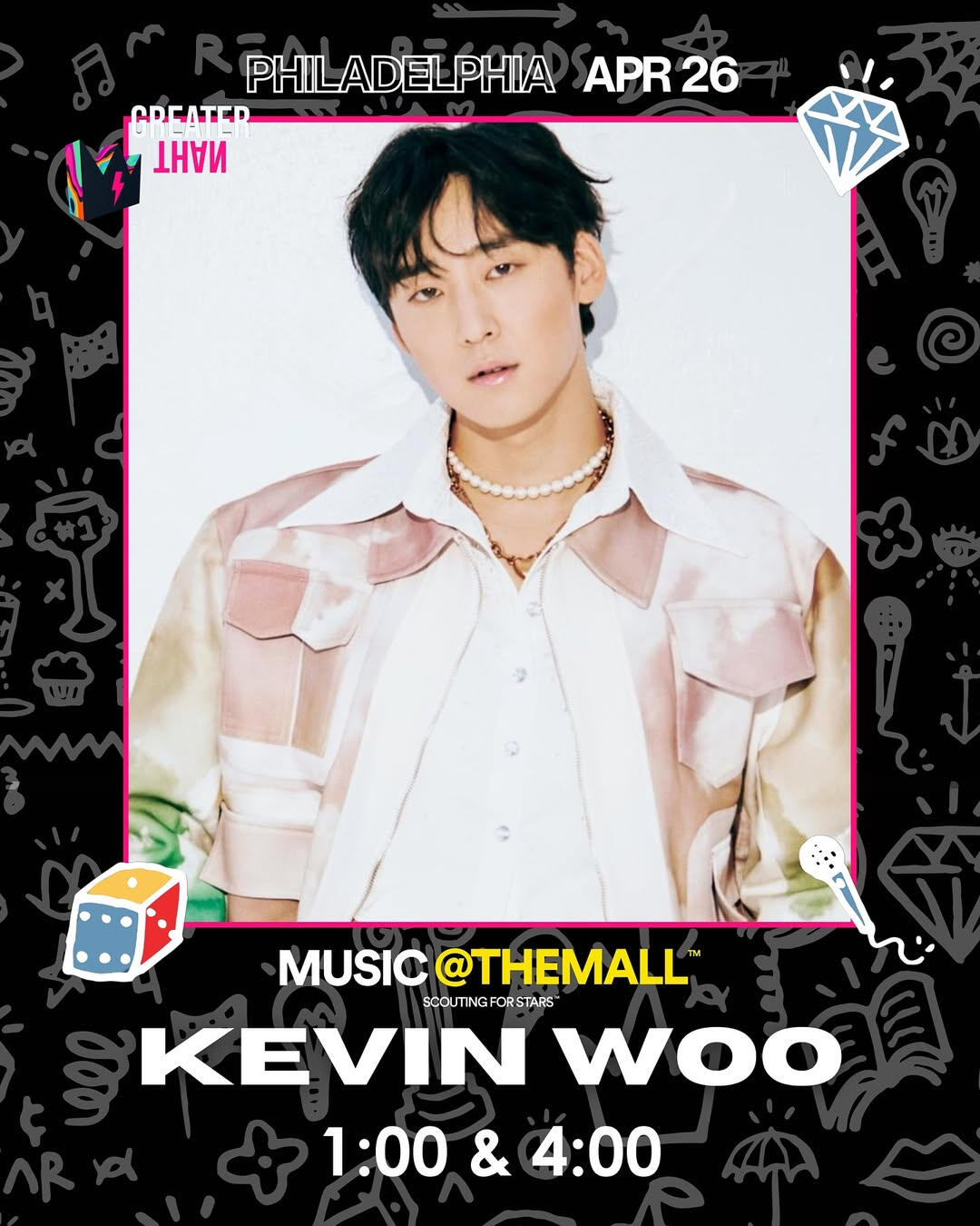 Kevin Woo in Philadelphia, Pennsylvania at King of Prussia Mall on Saturday, April 26, 2025