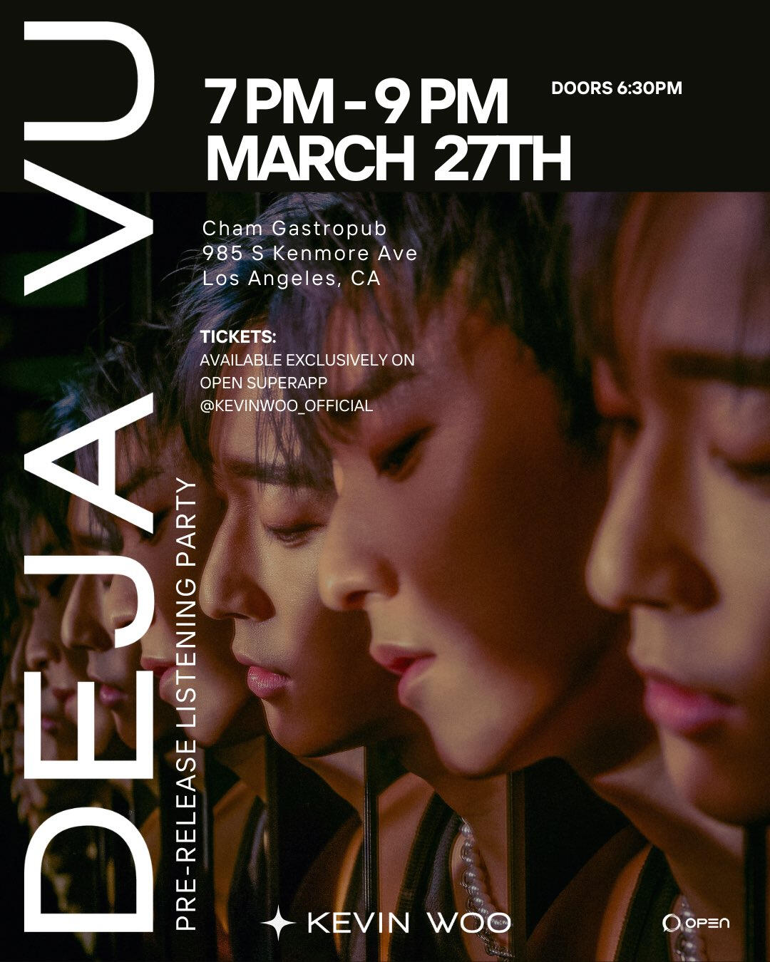 Kevin Woo Deja Vu Single Pre-release Listening Party on March 27, 2025 Kevin Woo Deja Vu Single Pre-release Listening Party on March 27, 2025