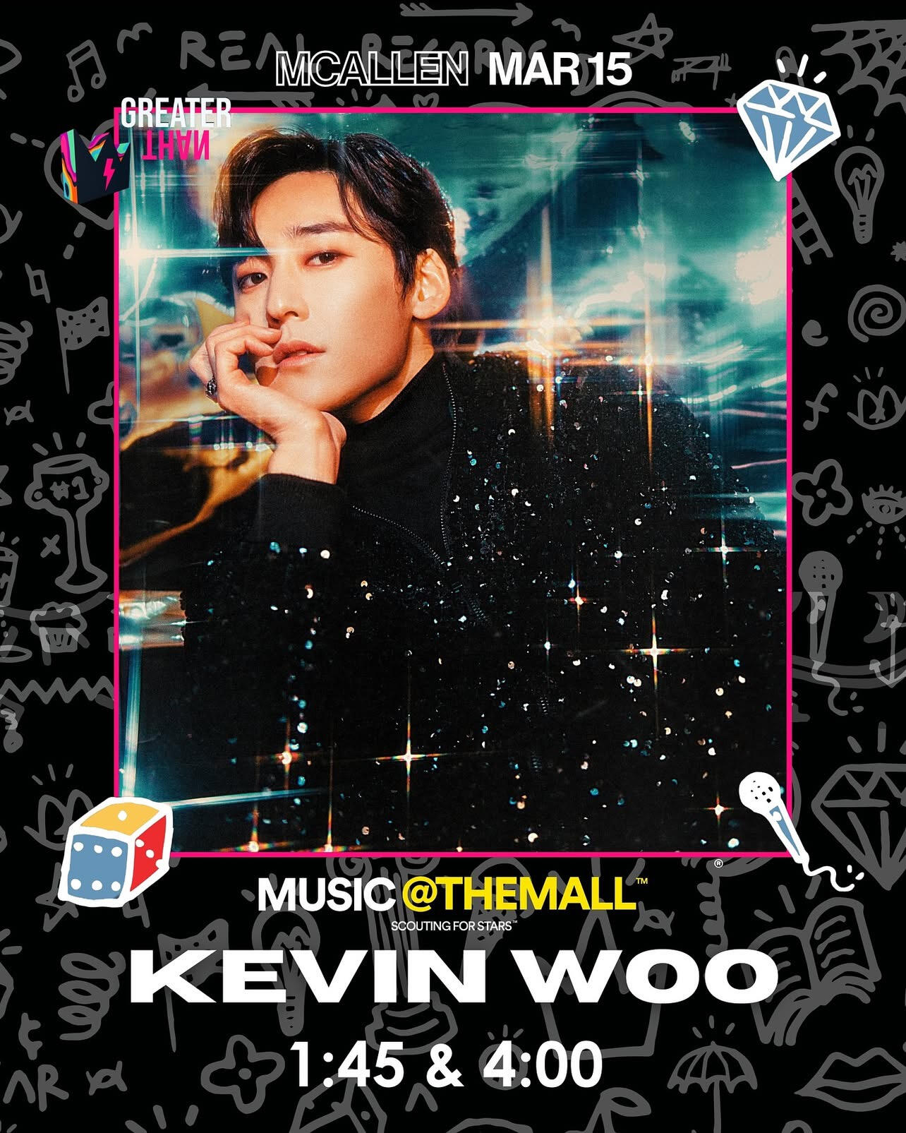 Kevin Woo in McAllen, Texas at La Plaza Mall on Saturday, March 15, 2025