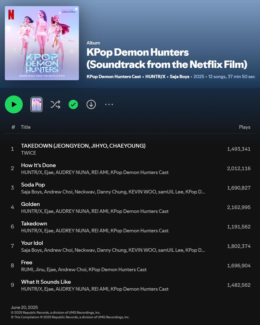 KPop Demon Hunters OST