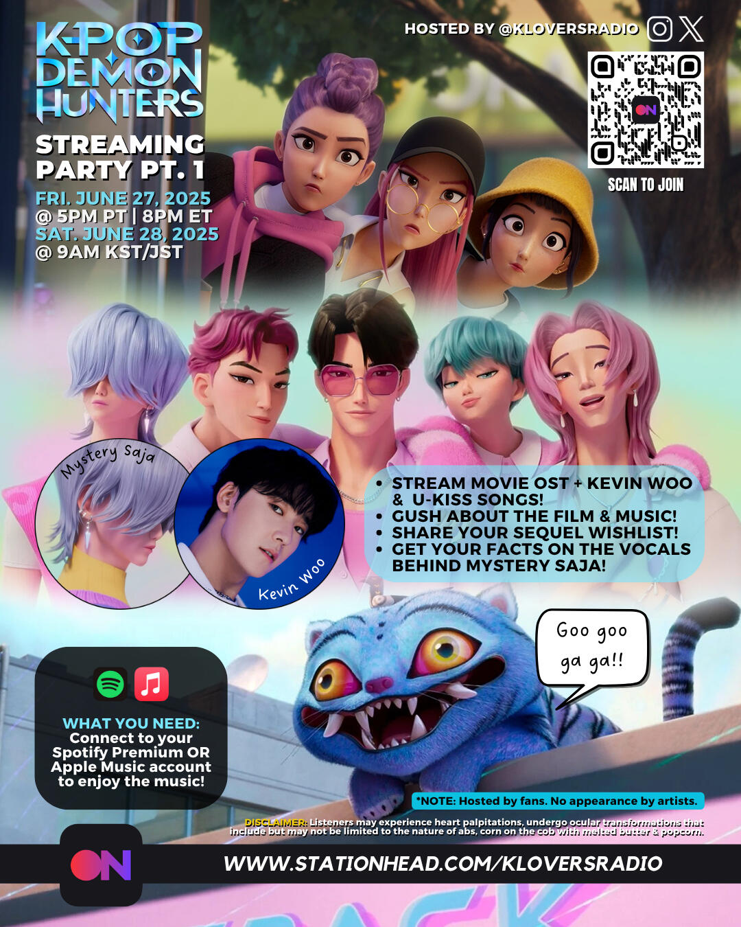 KPop Demon Hunters OST, Kevin Woo, U-KISS Stationhead Streaming Party