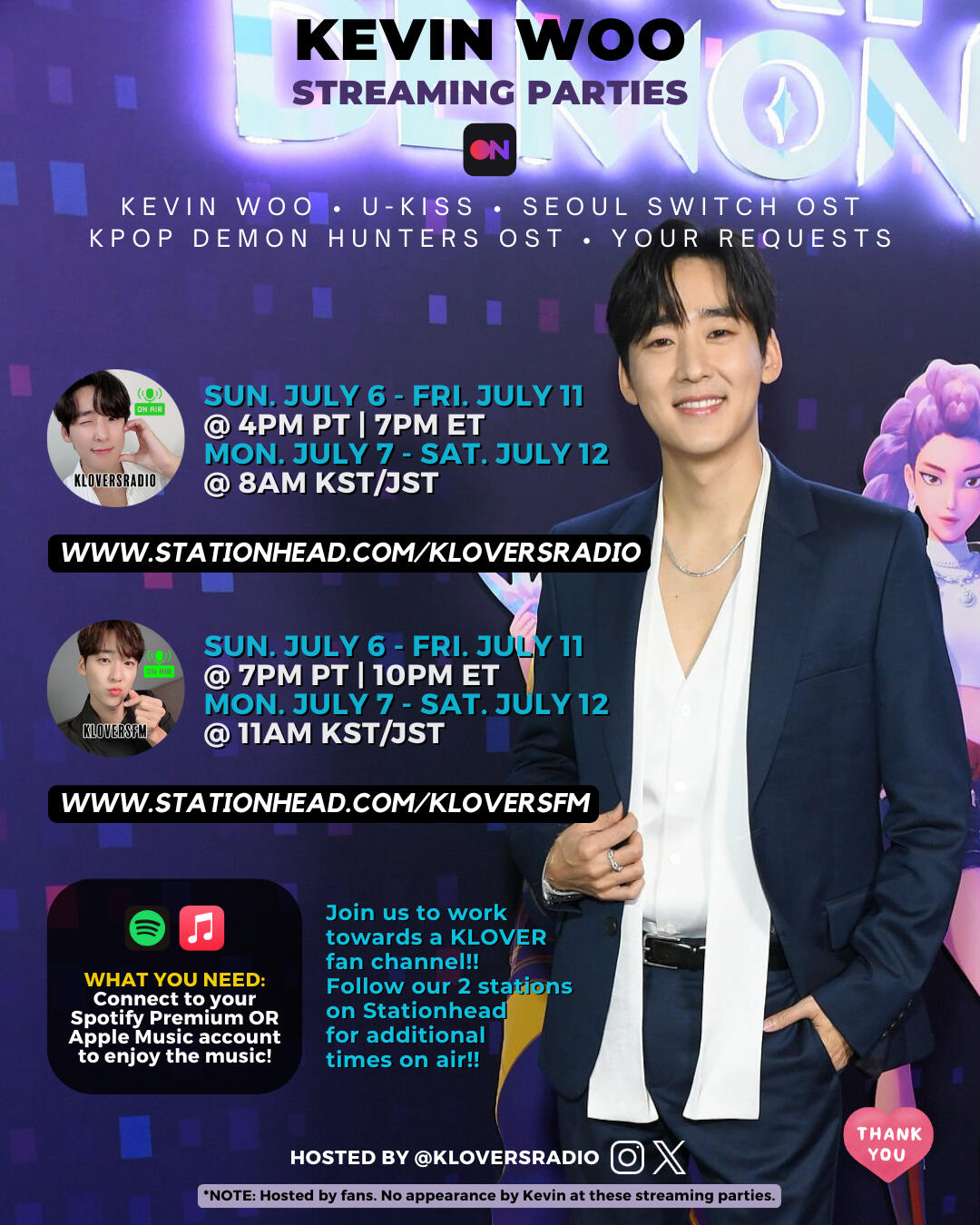 Kevin Woo Stationhead Streaming Party