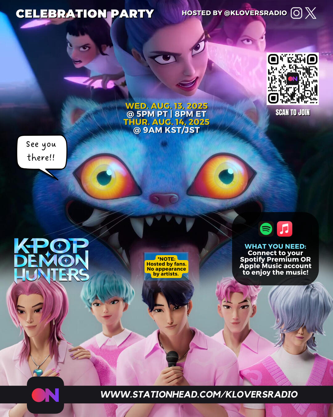 KPop Demon Hunters OST, Kevin Woo, U-KISS Stationhead Streaming Party