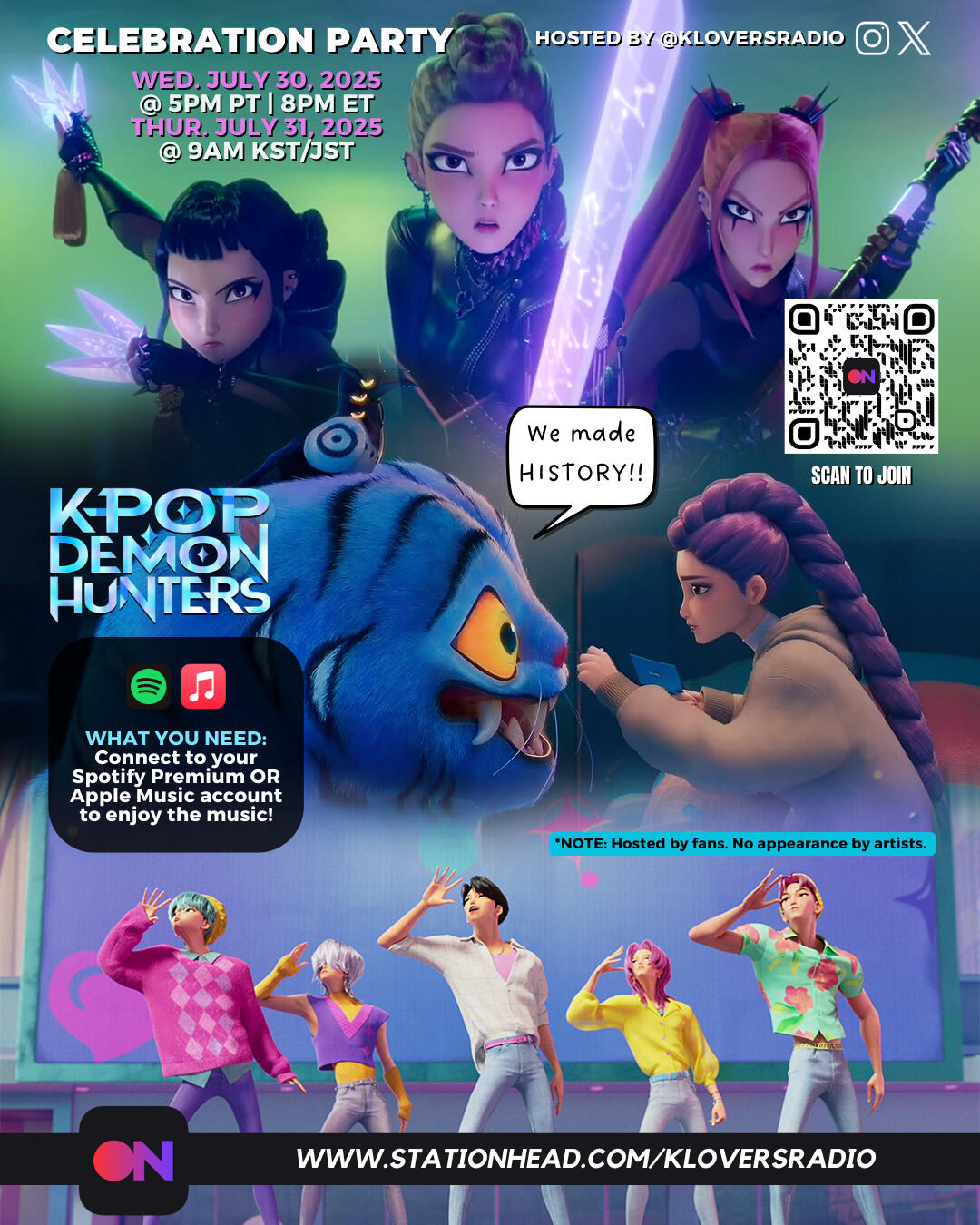 KPop Demon Hunters OST, Kevin Woo, U-KISS Stationhead Streaming Party