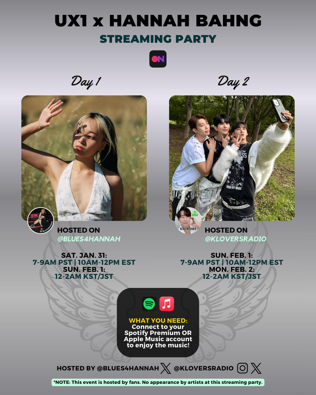 UX1 and Hannah Bahng Stationhead Streaming Party