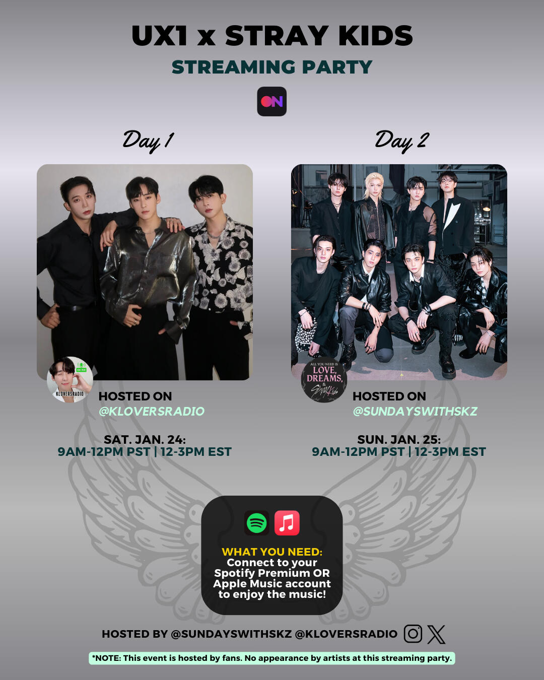 UX1 and Stray Kids Stationhead Streaming Party