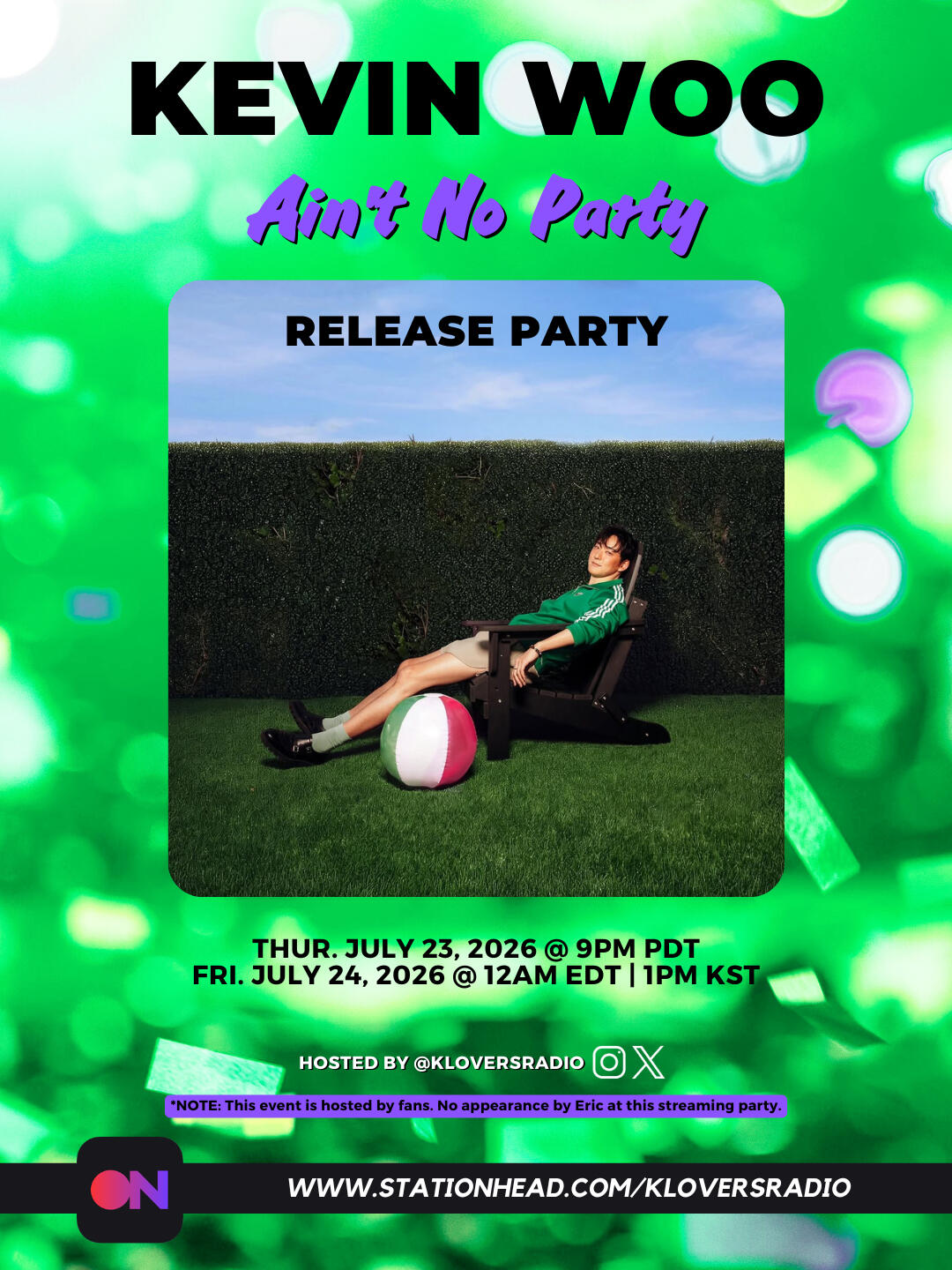 Kevin Woo Ain't No Party Stationhead Release Party Kevin Woo Ain't No Party Stationhead Release Party