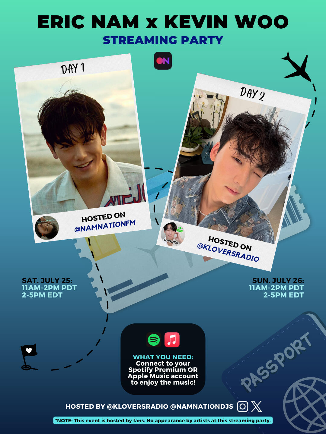 Kevin Woo and Eric Nam Stationhead Streaming Party Kevin Woo and Eric Nam Stationhead Streaming Party